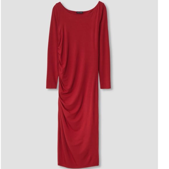 NWT Simone Side Ruched Bamboo Blend Dress - Dahlia - Picture 5 of 6